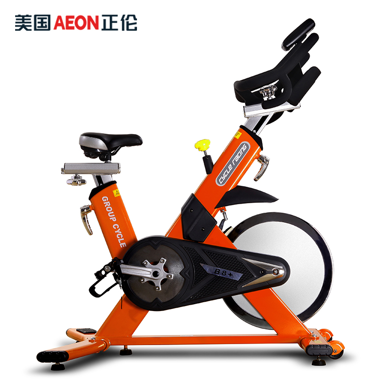 AEON正伦B8+商用黄色抖音短视频 静音家用立式健身车 室内自行车