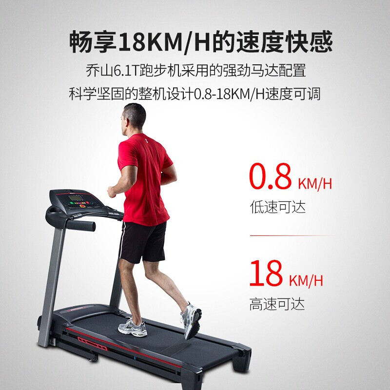 乔山JOHNSON成人抖音视频6.1T PLUS升级款 高端折叠家用走步机